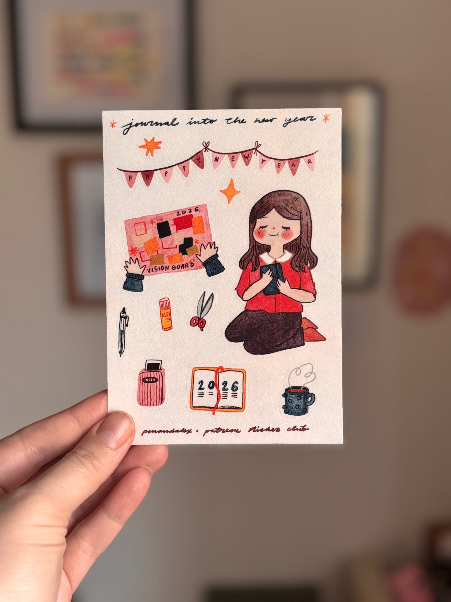 Patreon Sticker 12/2025 - journal into the new year