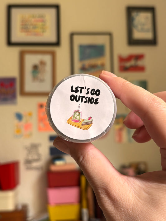 PET Tape "let's go outside" (kiss-cut) 5m